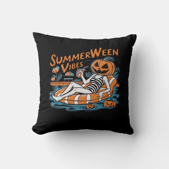 Almofada Summerwin Vibes Para Verão Estranho, Presente De H (Frente)