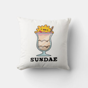 Almofada Sundae Funny Sunday Sorvete Pun