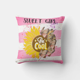 Almofada Sunflower trendy vibrant color paper art