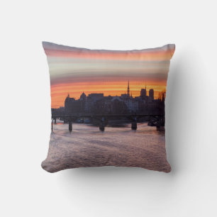Almofada Sunrise sobre ile de la Cite no inverno - Paris