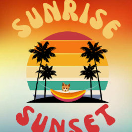 Almofada Sunrise — Um gato na rede