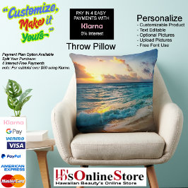 Almofada Sunset Beach Polyester Travesseiro decorativo 19