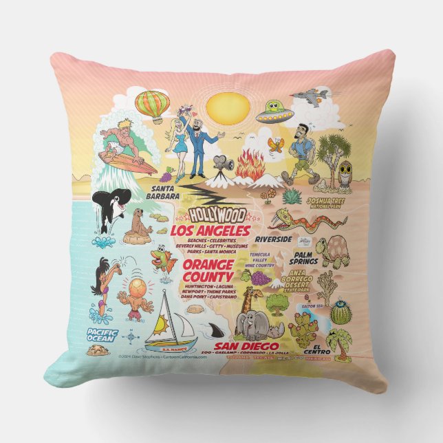 Almofada Sunset da Califórnia do Sul (Frente)