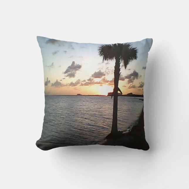 Almofada Sunset Na Praia (Frente)