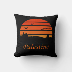 Almofada Sunset palastino livre na Palestina