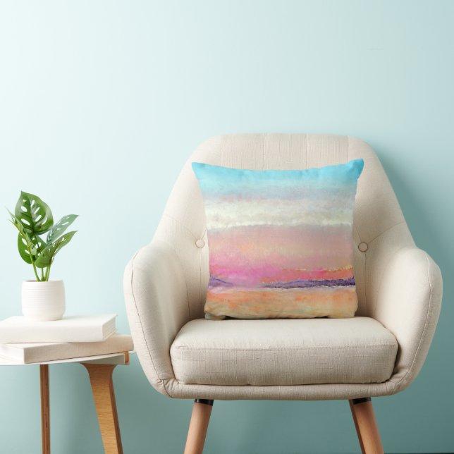 Almofada Sunset Pastel Beach Art (Cadeira)