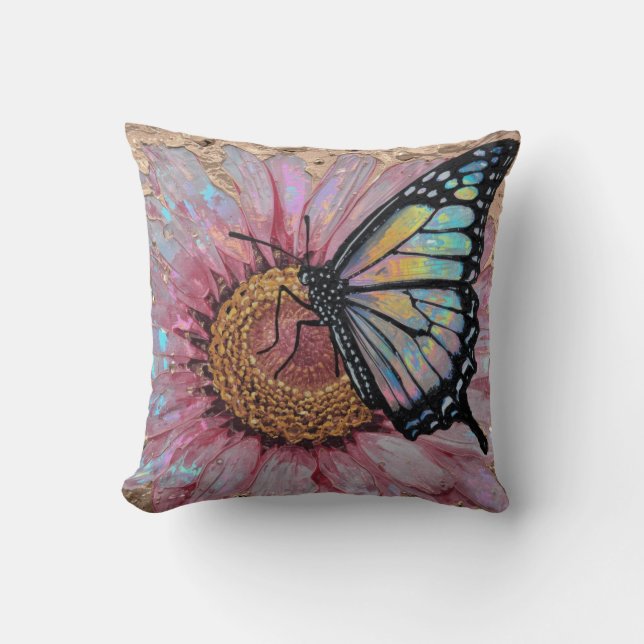 Almofada Superfície Floral Elegante – Beleza de Flor Textur (Frente)
