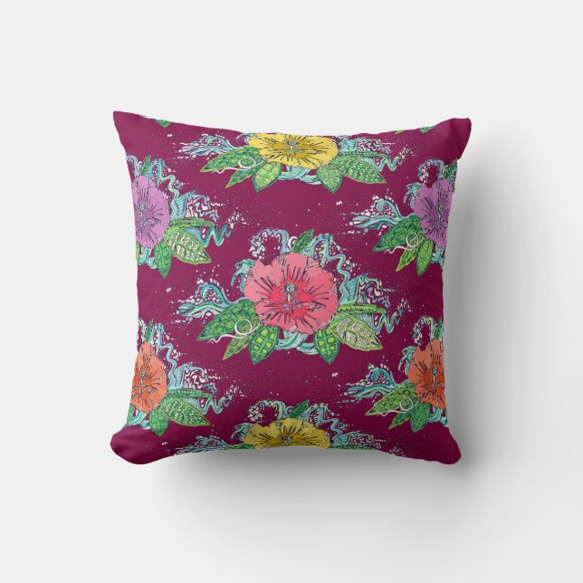 Almofada surf hibiscus (Frente)