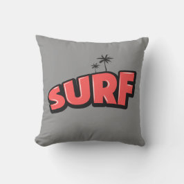 Almofada Surf, just surf. In red and gray
