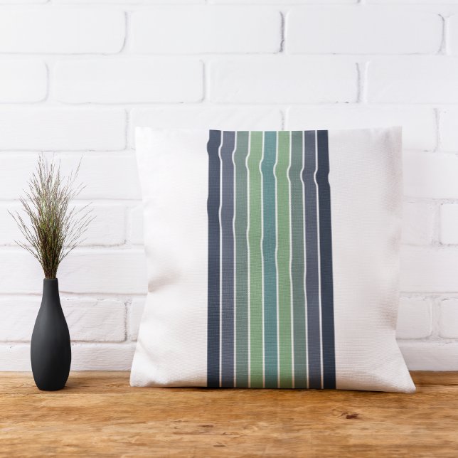 Almofada Surfboard Azul e Verde Retroativa com Faixa (Criador carregado)