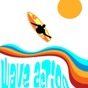 Almofada Surfer de Ação de Onda em Ondas Coloridas