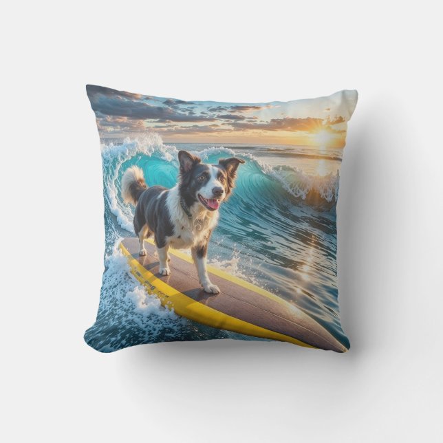 Almofada Surfing Border Collie (Frente)