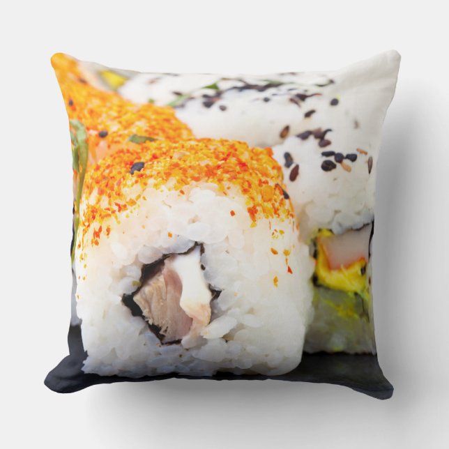 Almofada Sushi num prato (Frente)