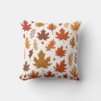 Almofada Susurros de Outono 🍂 Padrão de Folhas de Outono
