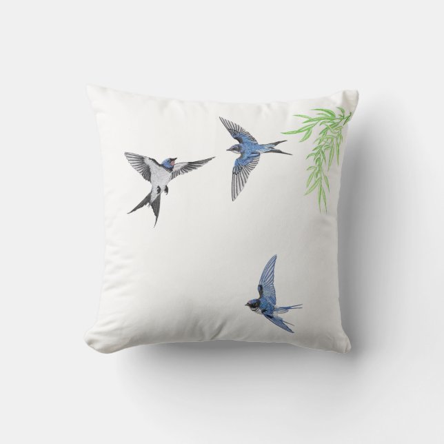 Almofada swallow throw pillow imitating Imitation embroider (Frente)