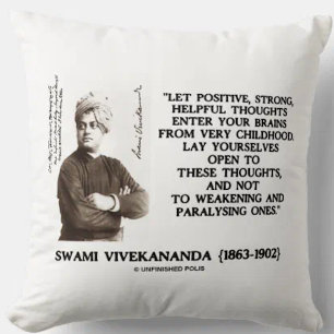 Almofada Swami Vivekananda: Fortes Pensamentos Úteis Positi