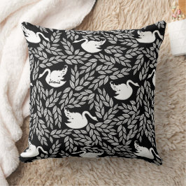 Almofada Swan preto e branco qualquer cor