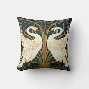 Almofada Swan, Rush e Iris, design de colheita