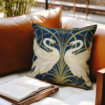 Swans Art Deco Nouveau Walter Crane Victorian