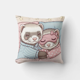 Almofada Sweet Dreams Ferret Couple Cute Pajamas 