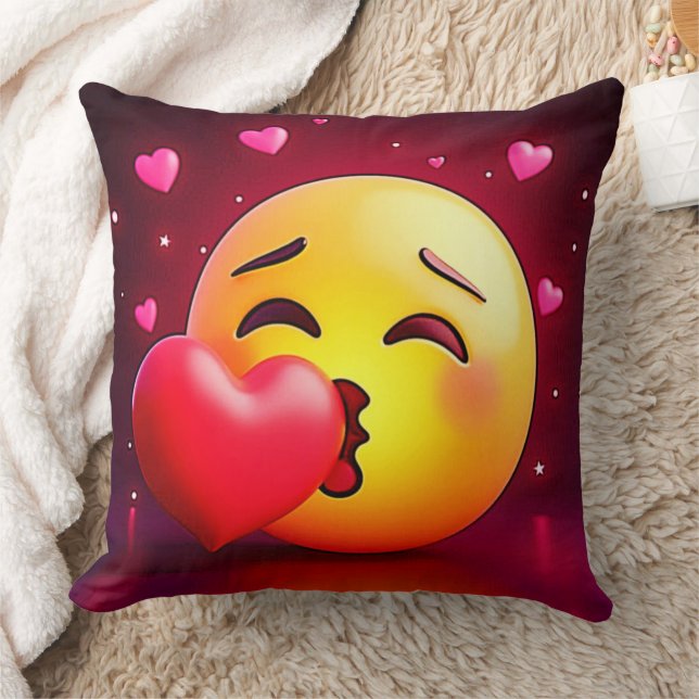 Almofada Sweet Kiss Heart Emoji (Cobertor)
