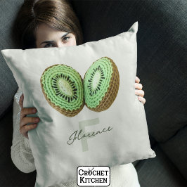 Almofada Sweet Modern Minimamente Verde Crochet Kiwi