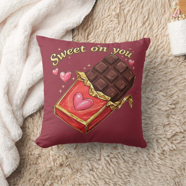 Almofada Sweet on You Chocolate Valentine design (Cobertor)