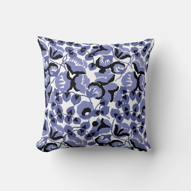 Almofada Sweet Pea (Periwinkle) Fine Art (Frente)