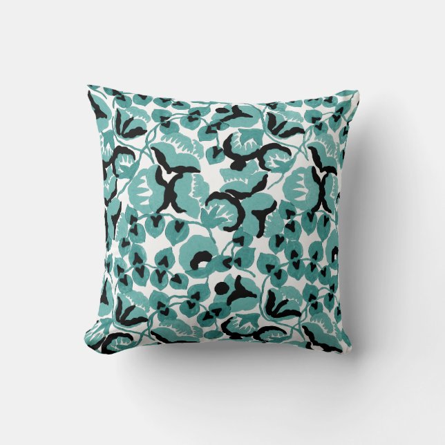 Almofada Sweet Pea (Teal) Fine Art (Frente)