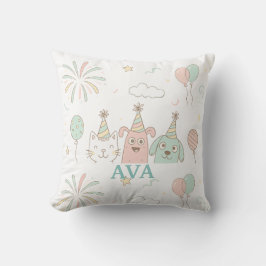 Almofada Sweet & Playful Pastel Pattern Personalized