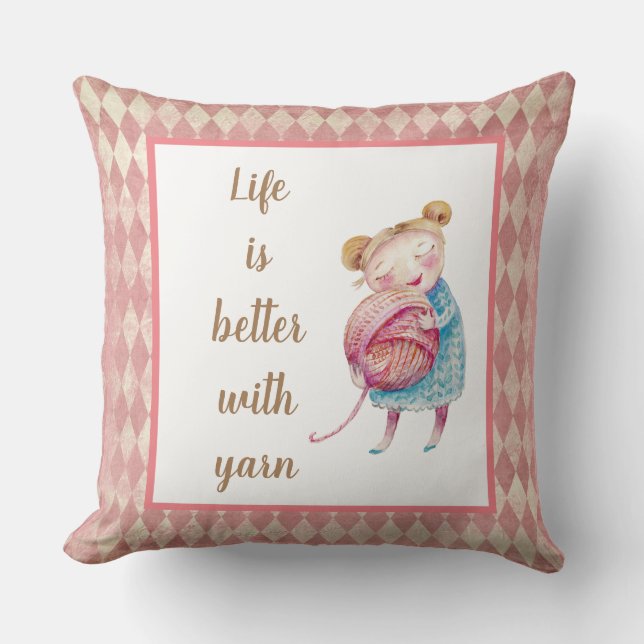 Almofada Sweet Yarn Lover (Frente)