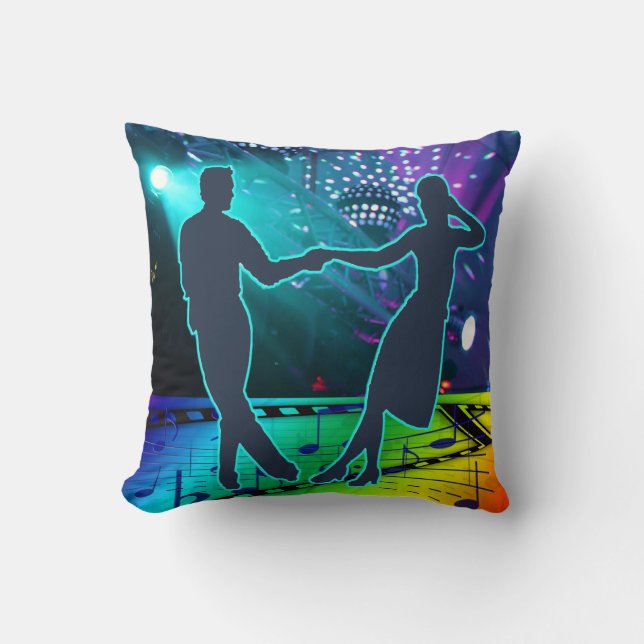 Almofada Swing Dance Casal Luzes Palco Música Floor (Frente)