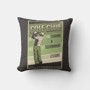 Almofada Swing de Golfe Clássico com Grunge Retroativo