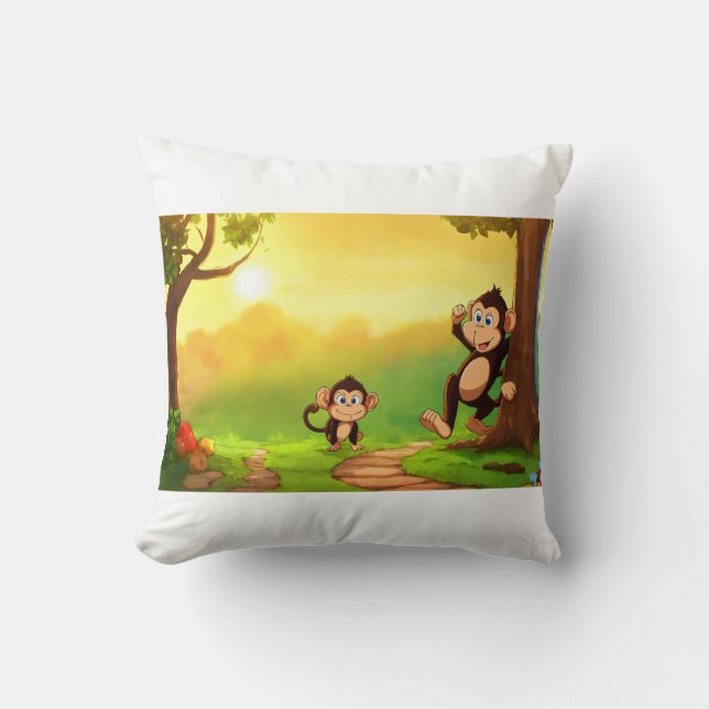 Almofada Swing Morning do Macaco (Frente)