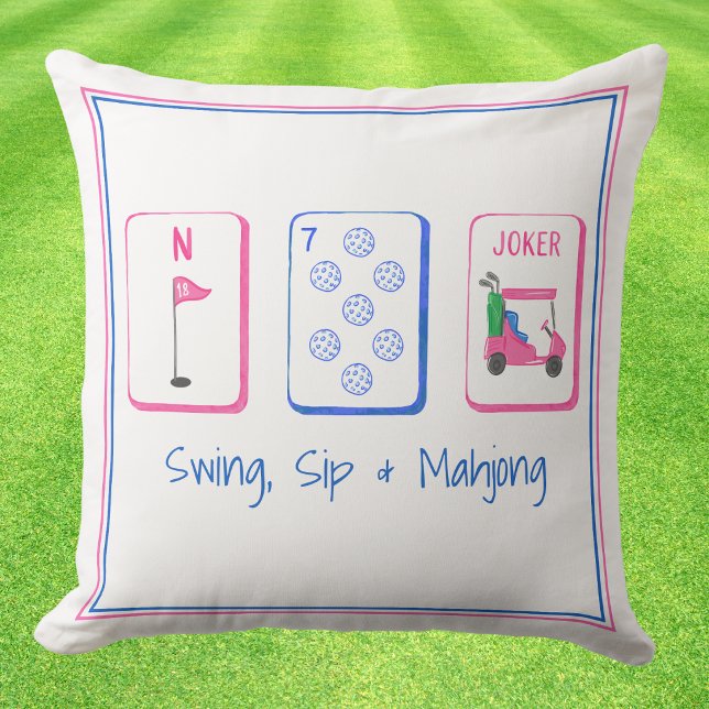 Almofada Swing, Sip, Mahjong / Azulejo de Mahjong de Golfe (Criador carregado)