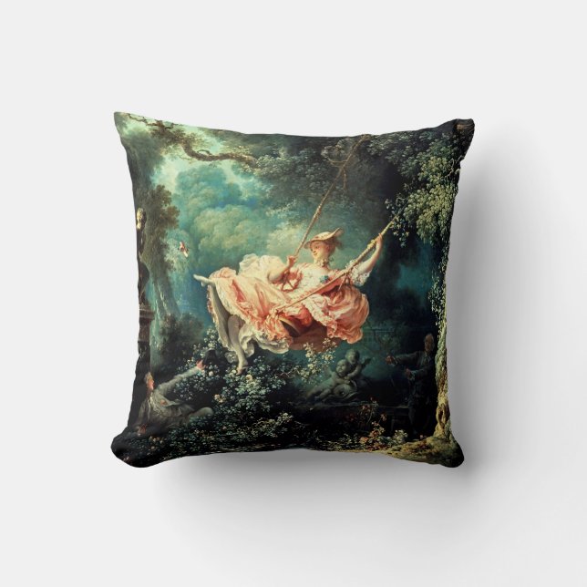 Almofada Swing - Vintage French Rococo Art de Fragonard (Frente)