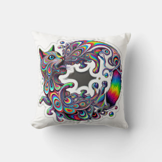 Almofada Swirling Spiral Cat Throw Pillow