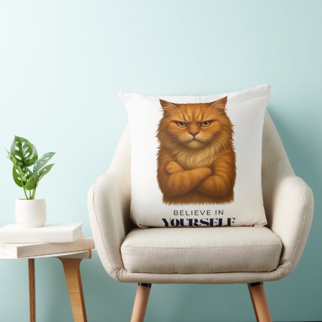 Almofada T-Shirt de Confiança Felina (Cadeira)