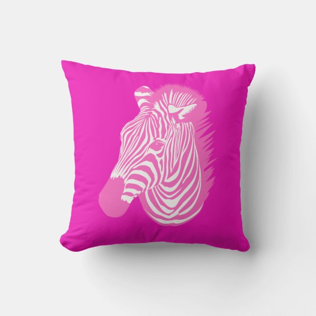 Almofada T-Shirt Zebra Rosa (Frente)