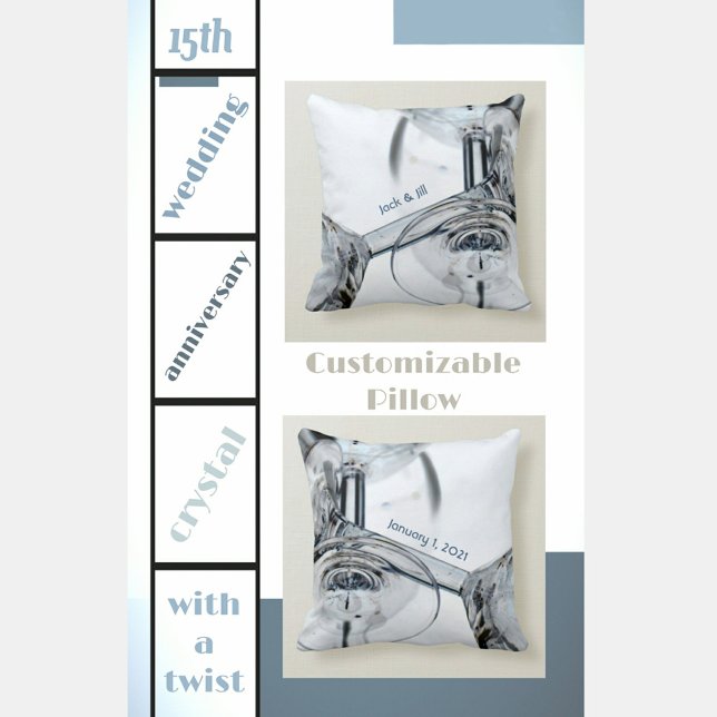 Almofada Taças de Vinho de Cristal Derrubadas (Criador carregado)