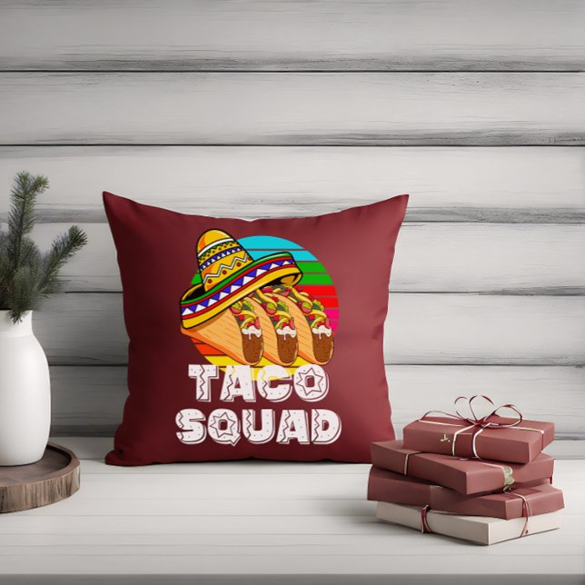 Almofada Taco Squad, Cinco de Mayo (Taco Squad Throw Pillow)
