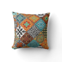 Talavera Tles Turquoise Teal Orange Black White