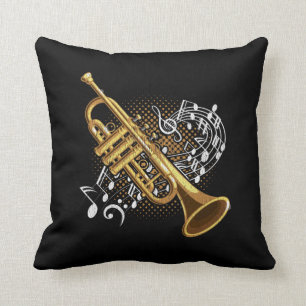 Almofada Tambor Musical Notes Jazz Music Art