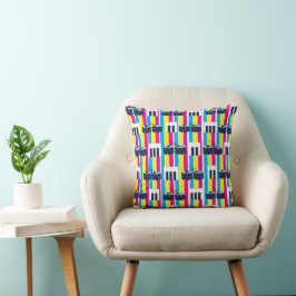 Almofada Tambores Musicais Piano Keys Colorful Music Lover