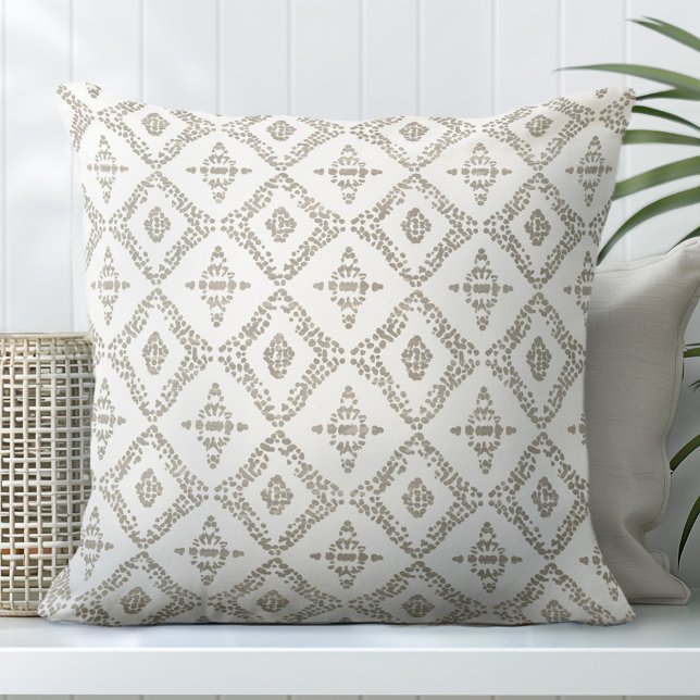 Almofada Tan Brown e White Decorative Travesseiro decorativ (Criador carregado)