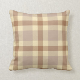 Almofada Tan E Cream Tartan Cushion