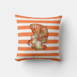 Almofada Tangerina e Stripe Branca, Guarda-chuvas e Arranqu