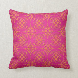 Almofada Tangerina Tango Laranja e Rosa Damasco