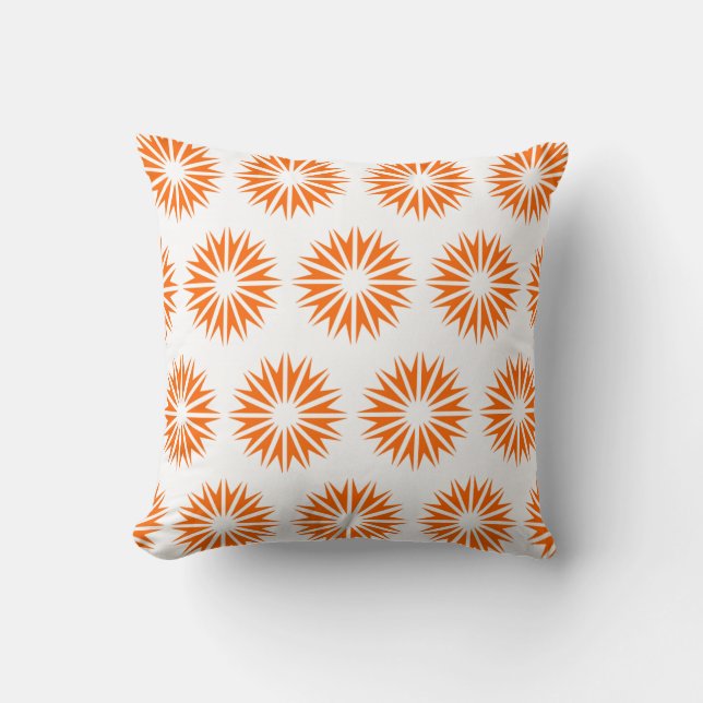 Almofada Tangerine Modern Sunbursts (Frente)