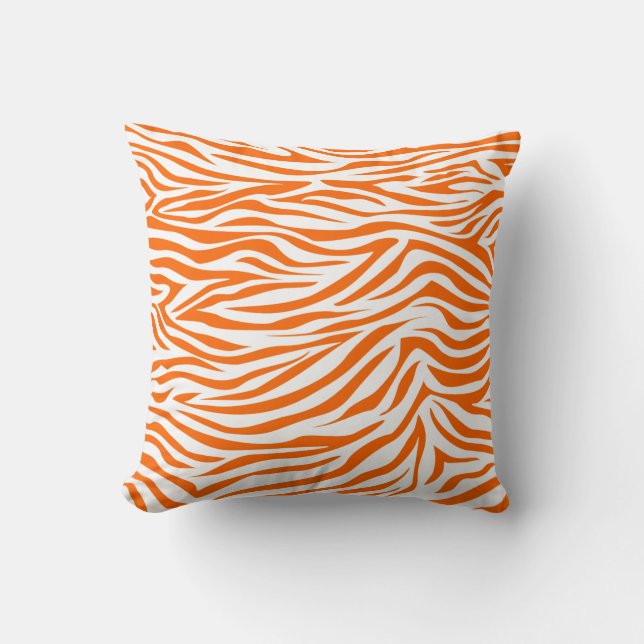 Almofada Tangerine Safari Zebra (Frente)